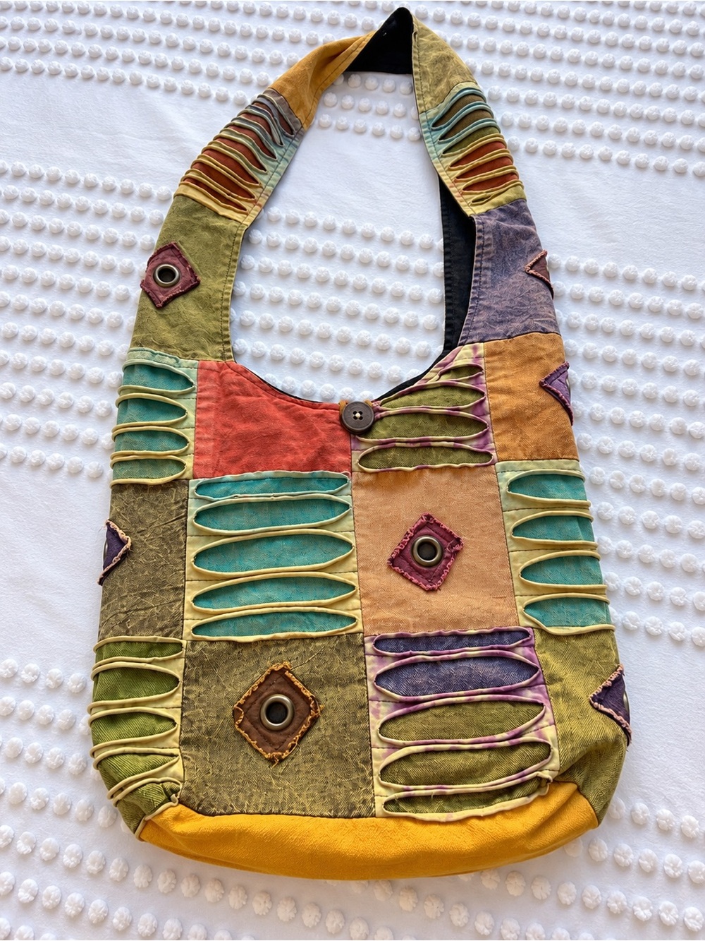 The Collection Royal Patchwork Crossbody Hobo Sling Bag